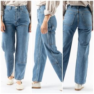 Jesse Kamm Patchfront Handy Pants In Cowboy Blue - Size 12